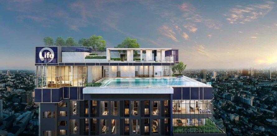 Condo à Bangkok, Thaïlande, 2 chambres  № 166498