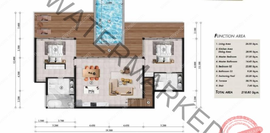 Villa in Ko Samui, Thailand 3 Schlafzimmer № 222330