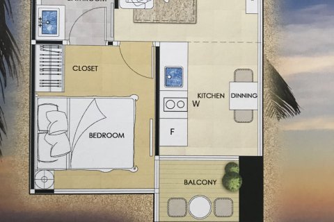 Студия в кондо в Паттайе, Таиланд № 164494 - фото 1