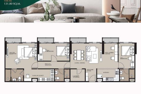 Кондоминиум с 2 спальнями в Сатхоне, Бангкок, Таиланд № 133704 - фото 22