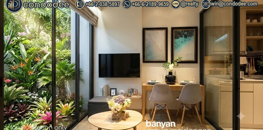 คอนโดมิเนียมในกรุงเทพฯ, ประเทศไทย, 1 ห้องนอน № 202291