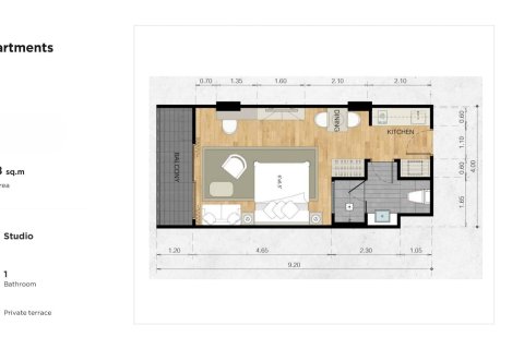 Студия в Карон, Таиланд № 165771 - фото 15