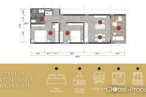 Condo à Ko Chang, Thaïlande, 2 chambres  № 151048 - photo 5