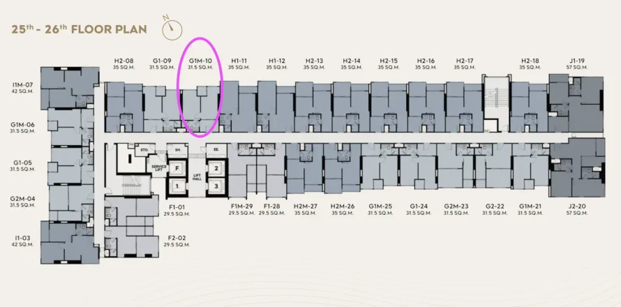 Студия в кондо в Кхлонг Сане, Бангкок, Таиланд № 173747