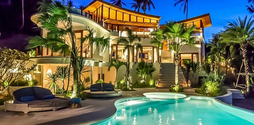 Вилла в Самуи, Таиланд с 4 спальнями  № 173742