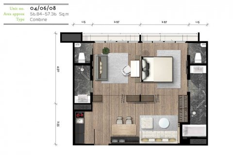 Кондоминиум с 1 спальней в Бангкоке, Таиланд № 144202 - фото 14