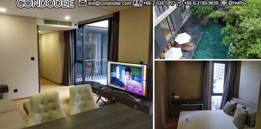 Condo à Pathum Wan, Bangkok, Thaïlande, 2 chambres № 200643