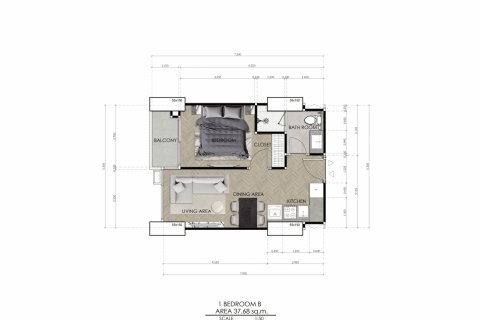 Studio dans le Condo à Pattaya, Thaïlande  № 144691 - photo 3