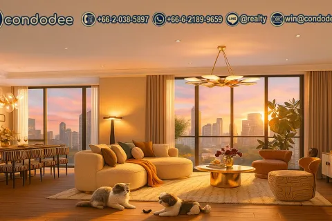 Condo à Watthana, Bangkok, Thaïlande, 3 chambres  № 201124