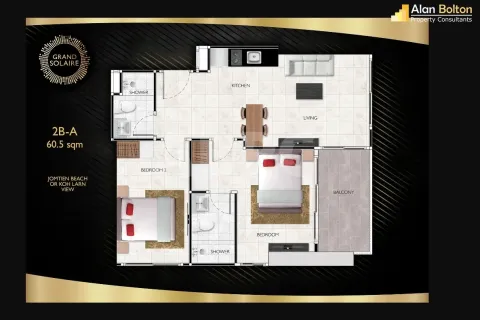 Condominio de 2 dormitorios en Pattaya, Tailandia № 211350 - foto 4