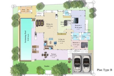 Villa in Hua Hin, Thailand 3 bedrooms № 169794 - photo 11