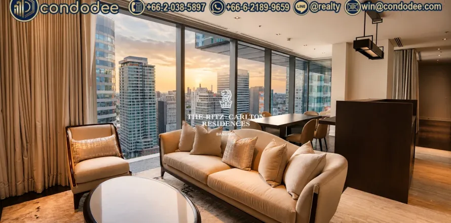 คอนโดมิเนียมในสาทร, กรุงเทพฯ, ประเทศไทย, 3 ห้องนอน № 201424