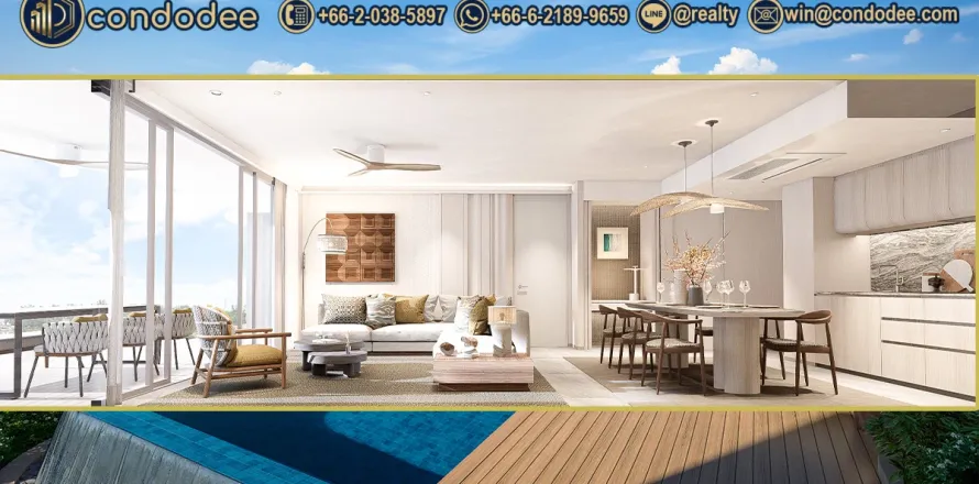 Condo à Bangkok, Thaïlande, 2 chambres № 201385