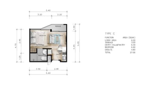 Studio à Rawai, Thaïlande № 166811 - photo 19