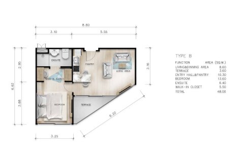 Condo à Rawai, Thaïlande, 1 chambre  № 166808 - photo 16