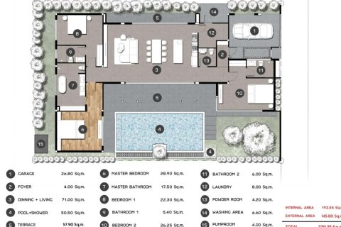 Вилла в Банг Тао, Таиланд с 3 спальнями  № 165023 - фото 10