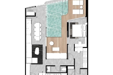 Дуплекс в Камале, Таиланд с 3 спальнями  № 165025 - фото 22