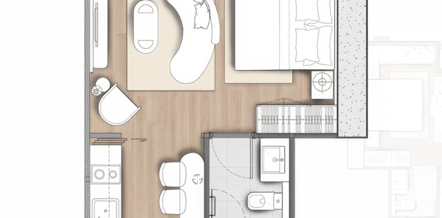 Appartement à Pattaya, Thaïlande 1 chambre № 155582