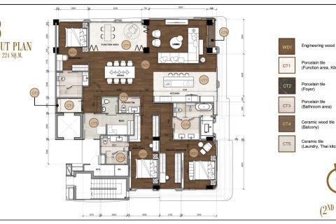 Condo à Bangkok, Thaïlande, 3 chambres  № 165411 - photo 13
