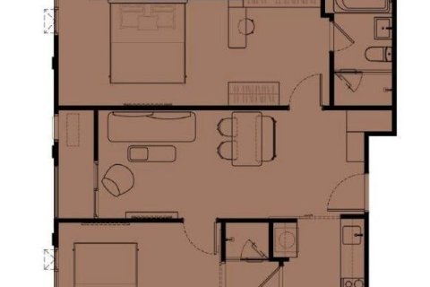 Кондоминиум с 2 спальнями в Ваттхане, Бангкок, Таиланд № 150277 - фото 4