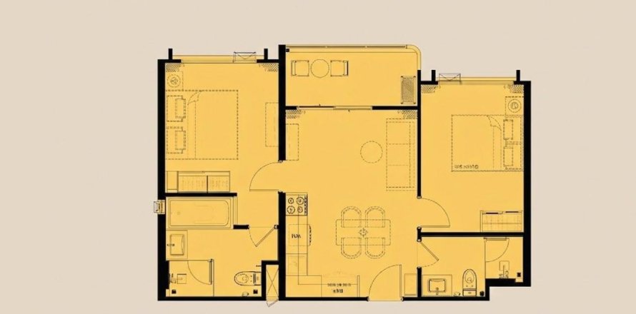 Condo à Phuket, Thaïlande, 2 chambres  № 164163