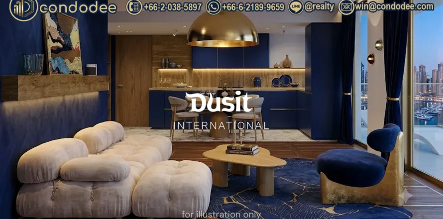 Condo à Bangkok, Thaïlande, 2 chambres № 201882