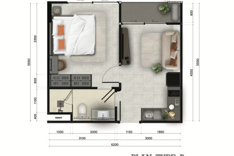 Eigentumswohnung in Chalong, Thailand, 1 Schlafzimmer № 222380 - Foto 24