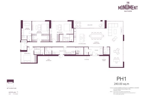 Eigentumswohnung in Sathon, Bangkok, Thailand, 3 Schlafzimmer № 222381 - Foto 18
