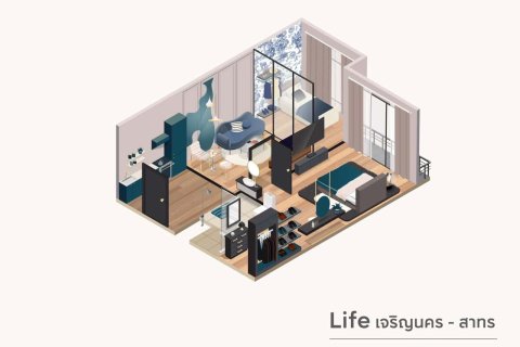 Кондоминиум с 1 спальней в Тхонбури, Бангкок, Таиланд № 170285 - фото 18