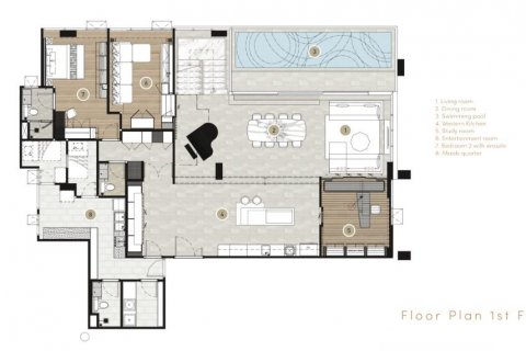 Penthouse in Khlong Toei, Bangkok, Thailand 4 bedrooms № 133694 - photo 20