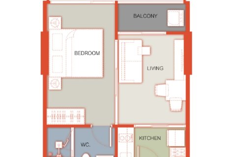 คอนโดมิเนียมในภูเก็ต, ประเทศไทย, 1 ห้องนอน № 203597 - รูปถ่าย 19