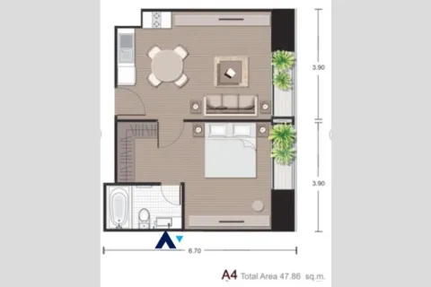 Eigentumswohnung in Watthana, Bangkok, Thailand, 1 Schlafzimmer  № 218586 - Foto 28