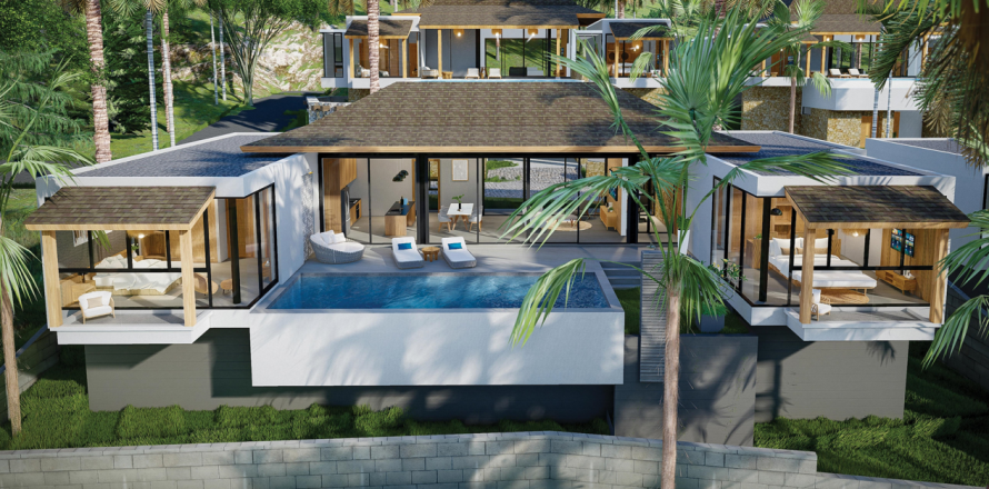 Вилла в Самуи, Таиланд с 3 спальнями  № 141713