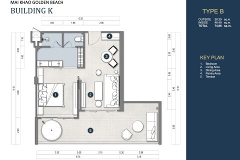 Appartement à Phuket, Thaïlande 1 chambre № 165294 - photo 10