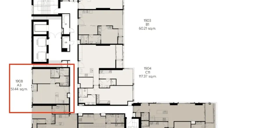 Studio dans le Condo à Bang Rak, Bangkok, Thaïlande  № 173563