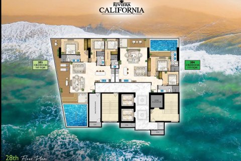 Condo à Pattaya, Thaïlande, 2 chambres  № 165135 - photo 17