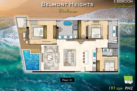 Пентхаус в Паттайе, Таиланд с 3 спальнями № 165133 - фото 15