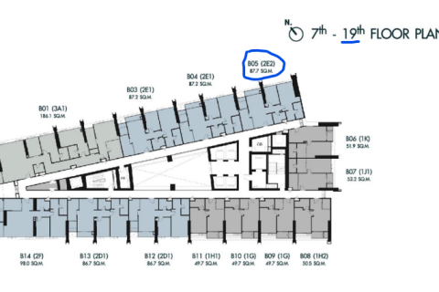 Condo à Dusit, Bangkok, Thaïlande, 2 chambres  № 173302