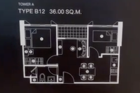 Студия в кондо в Дин Даенге, Бангкок, Таиланд № 159227 - фото 2