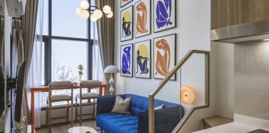 Дуплекс в Клонг Тоэй, Бангкок, Таиланд с 2 спальнями  № 156854