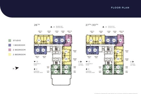 Пентхаус в Паттайе, Таиланд с 5 спальнями  № 169881 - фото 20