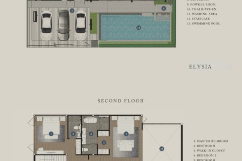 Вилла в Паттайе, Таиланд с 4 спальнями  № 169882 - фото 12