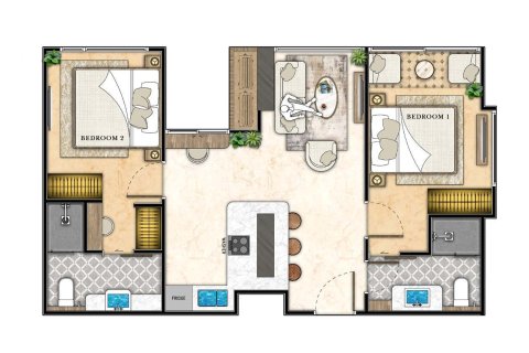 Condo in Pattaya, Thailand, 2 bedrooms № 169879 - photo 16