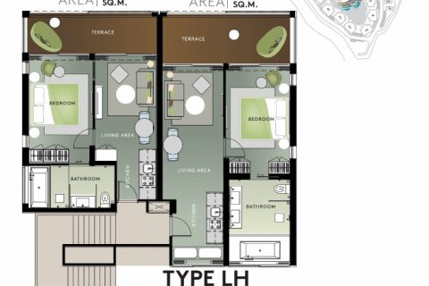 Wohnung in Kamala, Thailand 1 Schlafzimmer № 223399 - Foto 7