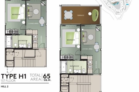 Wohnung in Kamala, Thailand 1 Schlafzimmer № 223399 - Foto 9