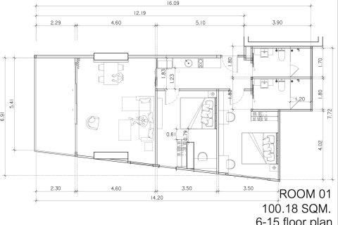 Eigentumswohnung in Bang Lamung, Thailand, 2 Schlafzimmer  № 222506 - Foto 8