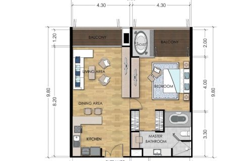 Studio dans le Condo à Phuket, Thaïlande № 170839 - photo 5