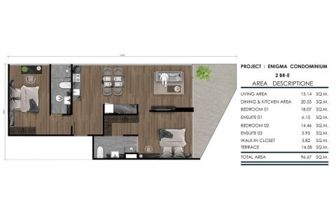 Кондоминиум с 2 спальнями в Раваи, Таиланд № 165779 - фото 16