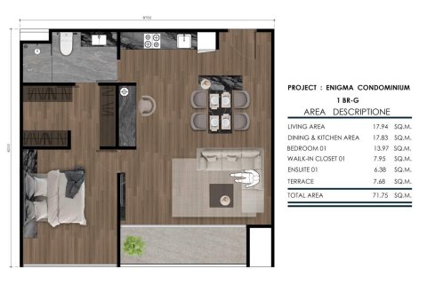 Penthouse à Rawai, Thaïlande 1 chambre № 165776 - photo 17