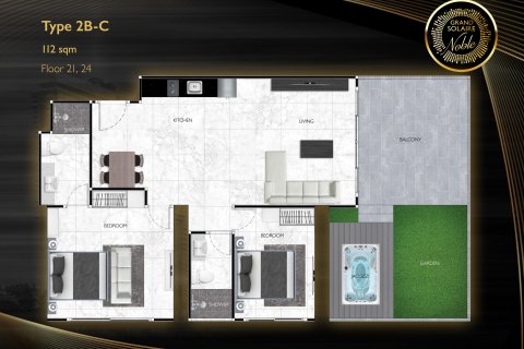 Condo in Pattaya, Thailand, 2 bedrooms  № 165587 - photo 17